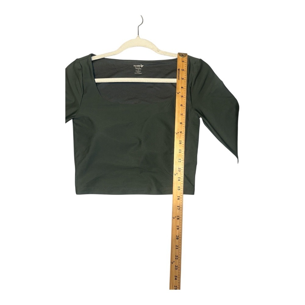 Old Navy Power Soft Green Long Sleeve Crop Top, Womens Small - Picture 7 of 7